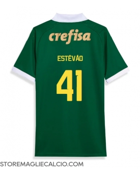 Palmeiras Estevao Willian #41 Maglia Gara Casa Repliche 2024-25 Maniche Corte Palmeiras Estevao Willian #41 Maglia Gara Casa Repliche 2024-25 Maniche Corte